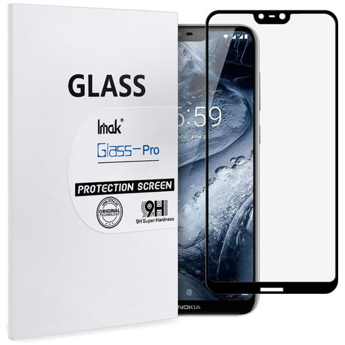 Imak Full Coverage Tempered Glass Screen Protector for Nokia 6.1 Plus - Black